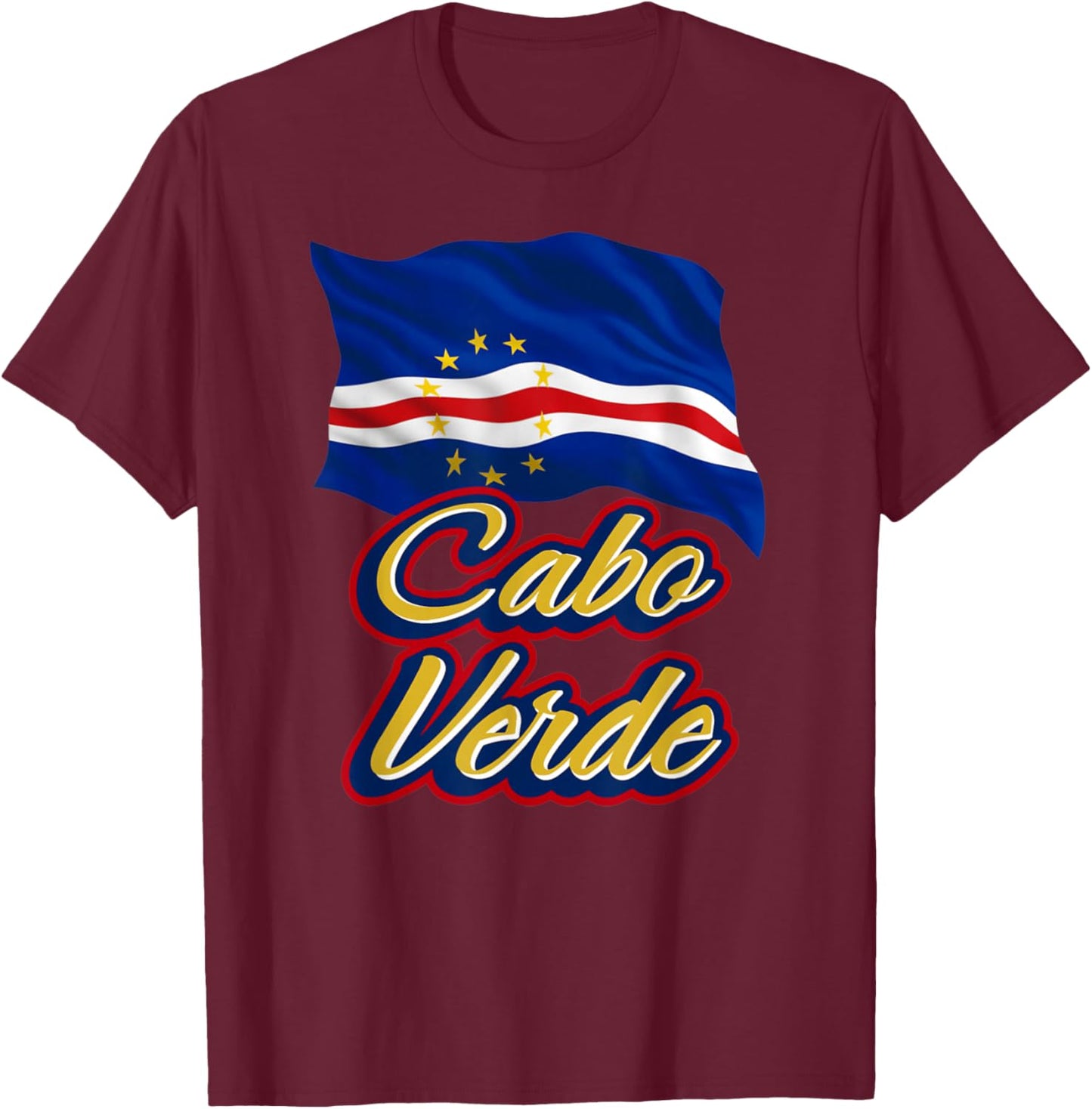 Cabo Verde Flagge Afrikanische Männer Frauen Kinder Kap Verde T-Shirt - T-Shirt | Maroon