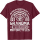 Never Underestimate A Grandma Who Rides Motorcycles Lady T-Shirt - T-Shirt | Maroon