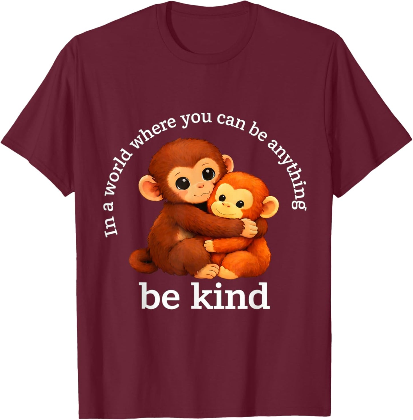 in A World Where You Can Be Anything Be Kind Team Punch T-Shirt - T-Shirt | Maroon
