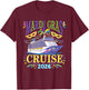 Mardi Gras Cruise 2026 Ship Family Matching Trip New Orleans T-Shirt - T-Shirt | Maroon