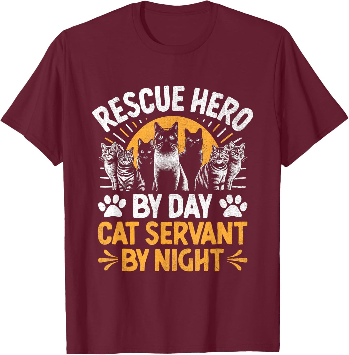 Funny Animal Shelter Volunteer Pet Dog Cat Rescue Supporter Women T-Shirt - T-Shirt | Maroon