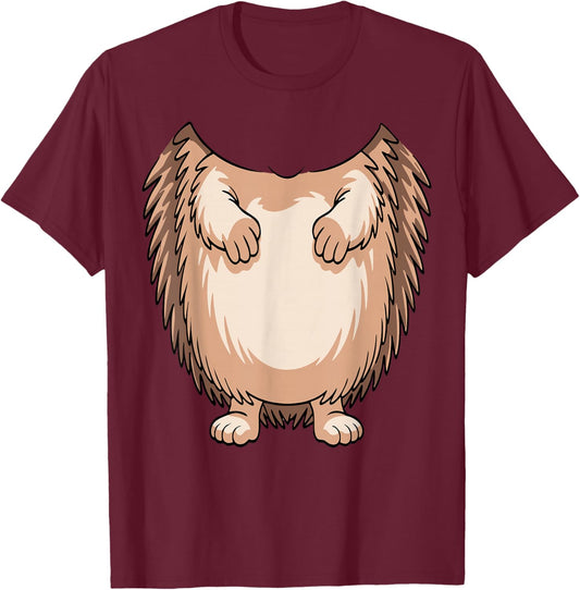 Hedgehog Shirt Adult Men Women Kids Hedgehog Costume T-Shirt - T-Shirt | Maroon