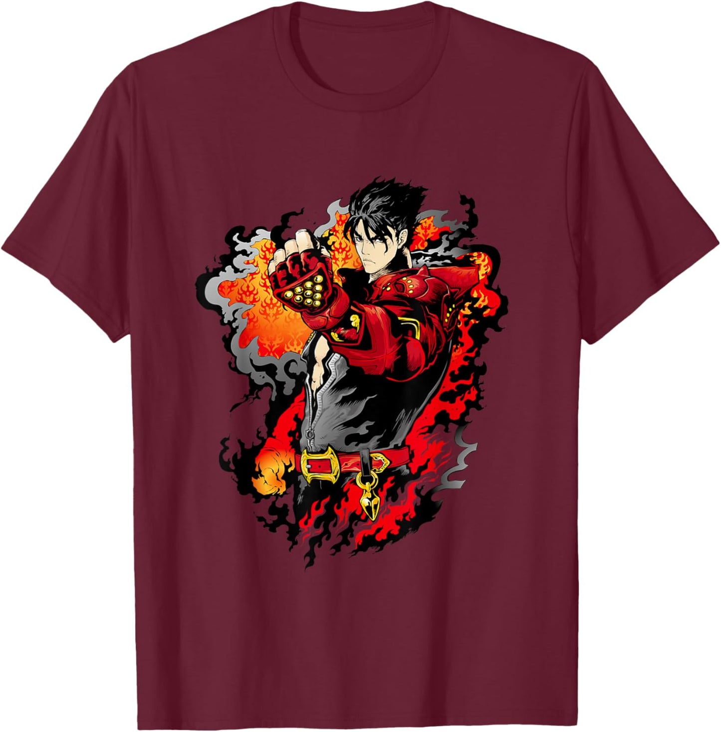 Tekken7 Jin 002 T-Shirt - T-Shirt | Maroon