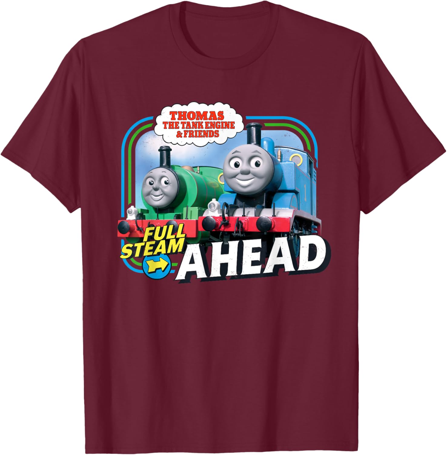 Thomas & Friends Full Steam Ahead T-Shirt - T-Shirt | Maroon