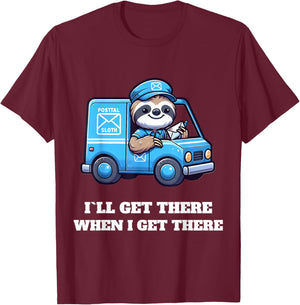 Postal Worker Funny Delivery Mailman T-Shirt - T-Shirt | Maroon