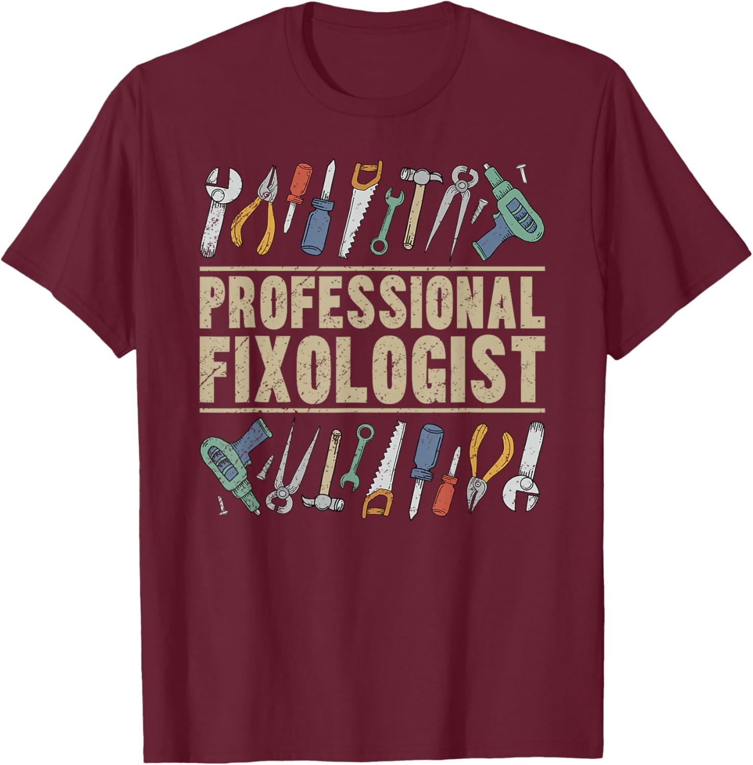 Fixologist Maintenance Technician Maintenance Tech T-Shirt - T-Shirt | Maroon