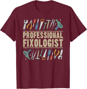 Fixologist Maintenance Technician Maintenance Tech T-Shirt - T-Shirt | Maroon