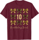 Safari 10th Birthday Girl Coquette Bow Animals Leopard Print T-Shirt - T-Shirt | Maroon