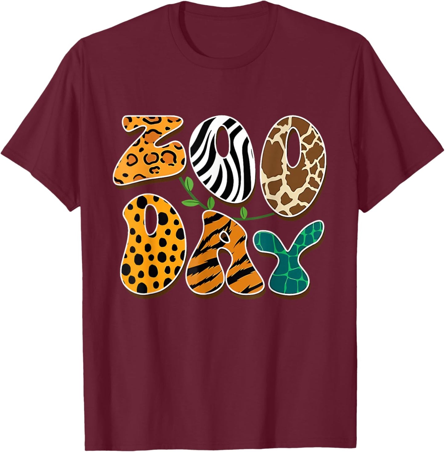 Funny Zoo Day Field Day Teacher Summer Last Day of School T-Shirt - T-Shirt | Maroon