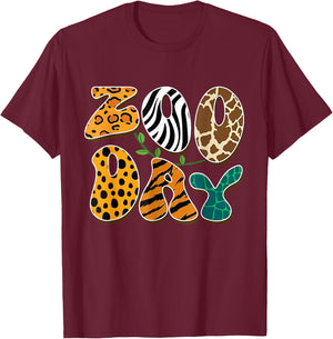 Funny Zoo Day Field Day Teacher Summer Last Day of School T-Shirt - T-Shirt | Maroon