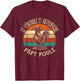 Véritable Et Authentique Papy Poule Grand-Père T-Shirt - T-Shirt | Maroon