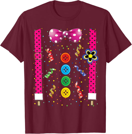 Costumes De Clown Drôles pour Enfants, Costume De Carnaval T-Shirt - T-Shirt | Maroon