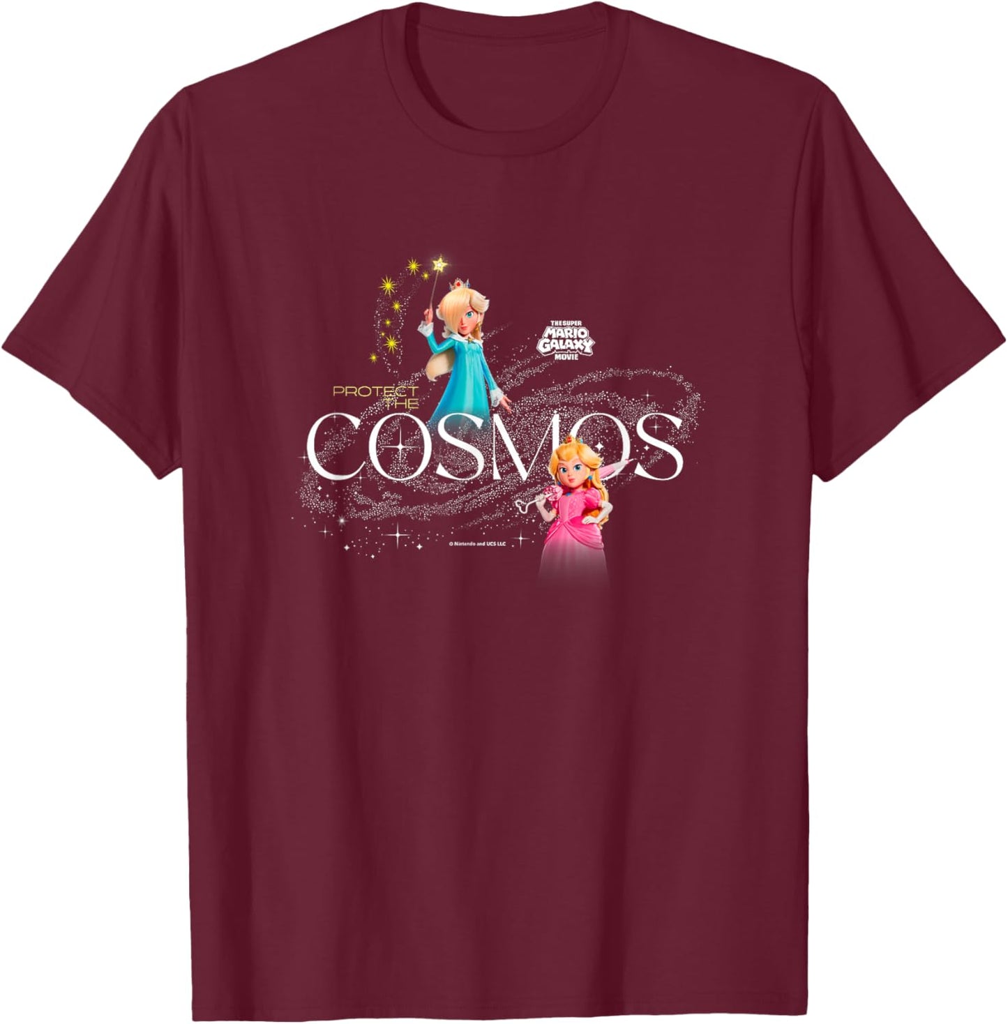 The Super Mario Galaxy Movie Protect the Cosmos T-Shirt - T-Shirt | Maroon