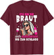 Hen Party Bride Bridal Night Stag Night Women's , black T-Shirt - T-Shirt | Maroon