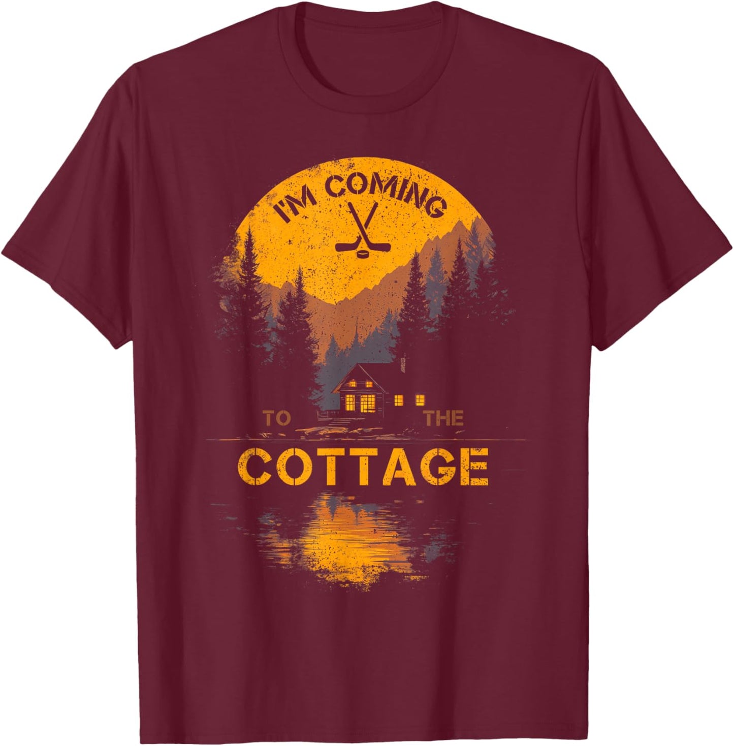 I'm Coming to The Cottage T-Shirt - T-Shirt | Maroon