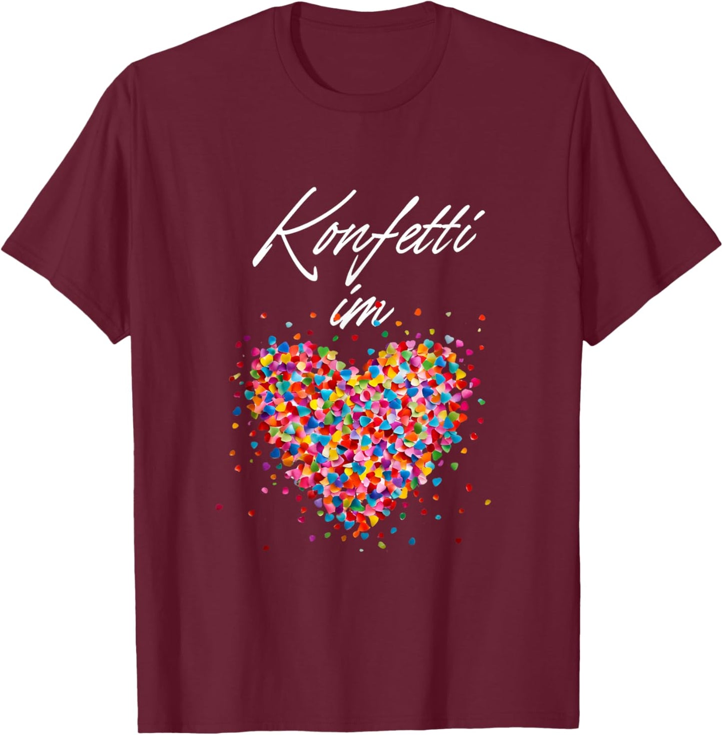 Confetti in the Heart Carnival Costume T-Shirt - T-Shirt | Maroon