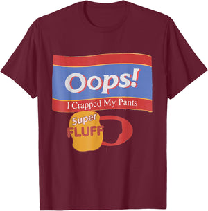 Oops I Crapped Retro My Pants T-Shirt - T-Shirt | Maroon