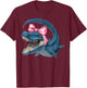 Coquette Bow Mosasaurus Dinosaur Girl Mom Pink Mother's Day T-Shirt - T-Shirt | Maroon