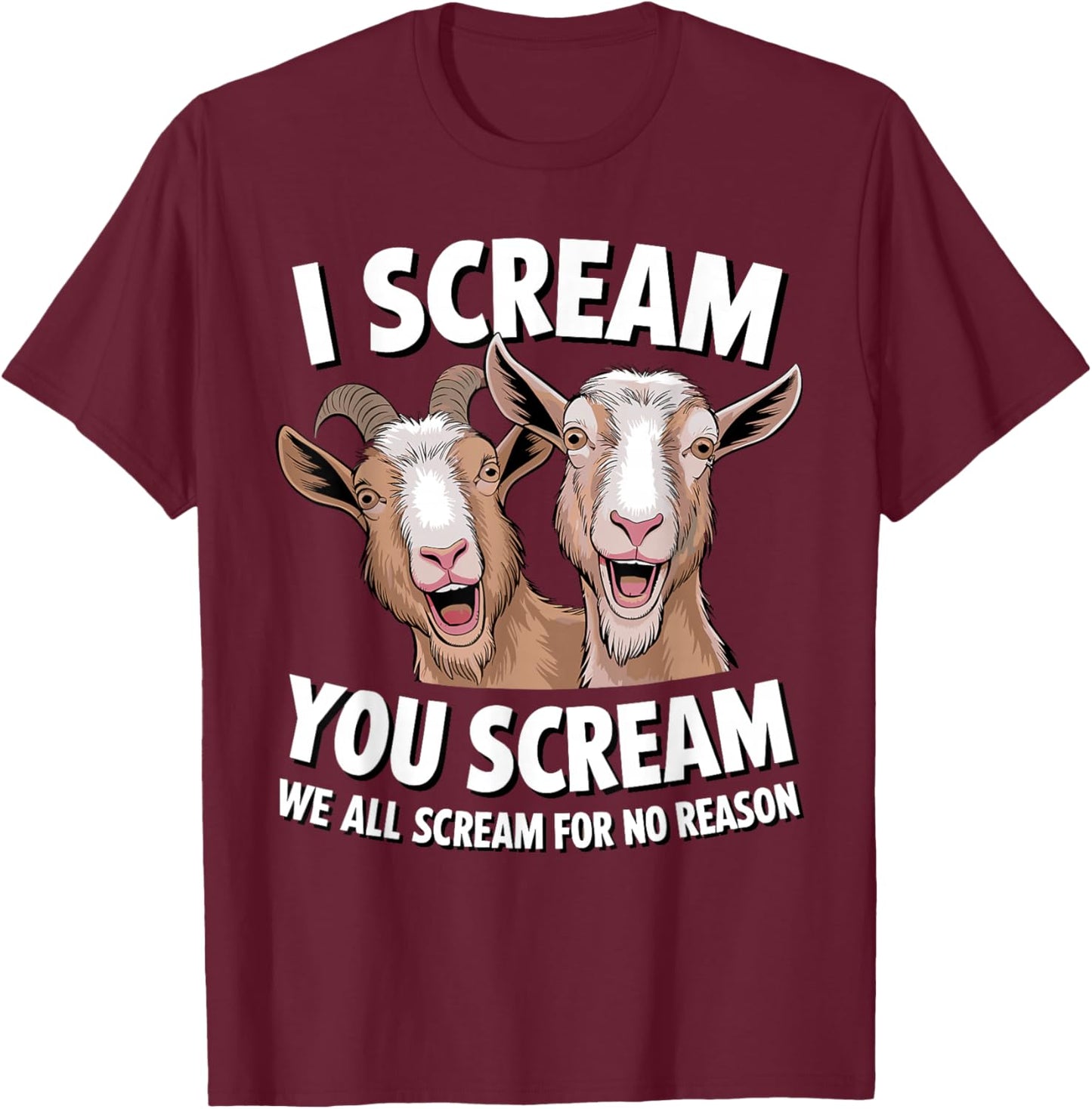 Goat Design Women Goat Themed Domestic Goat Lover T-Shirt - T-Shirt | Maroon