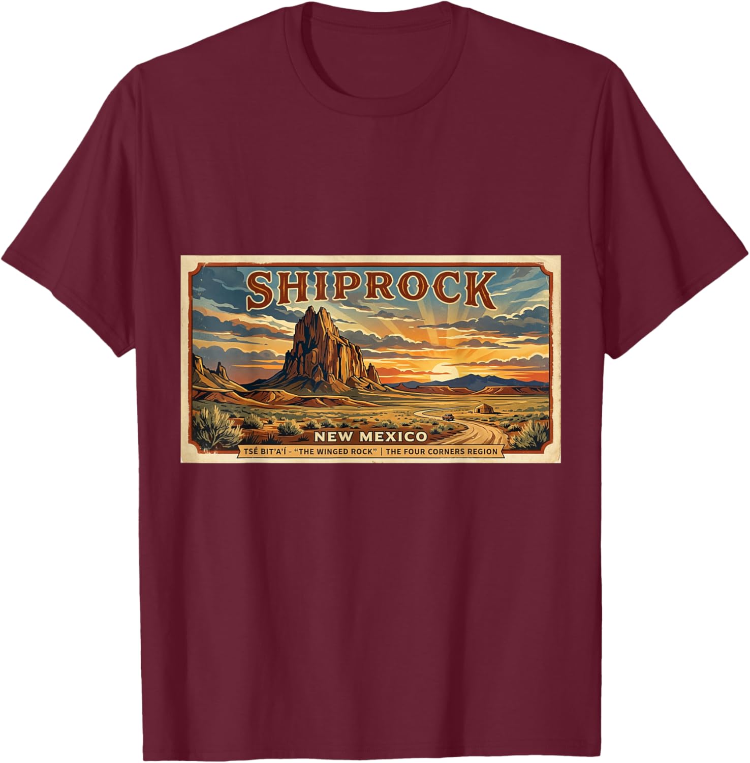 Vintage Shiprock T-Shirt - T-Shirt | Maroon