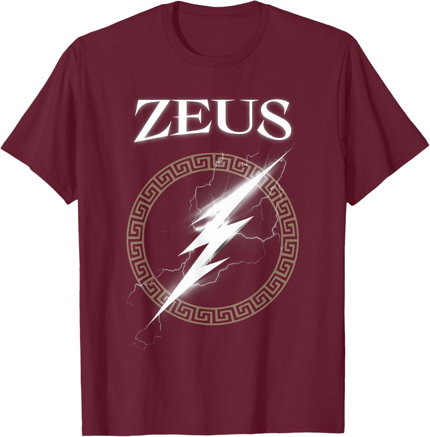 Zeus Greek God Symbol T-Shirt - T-Shirt | Maroon