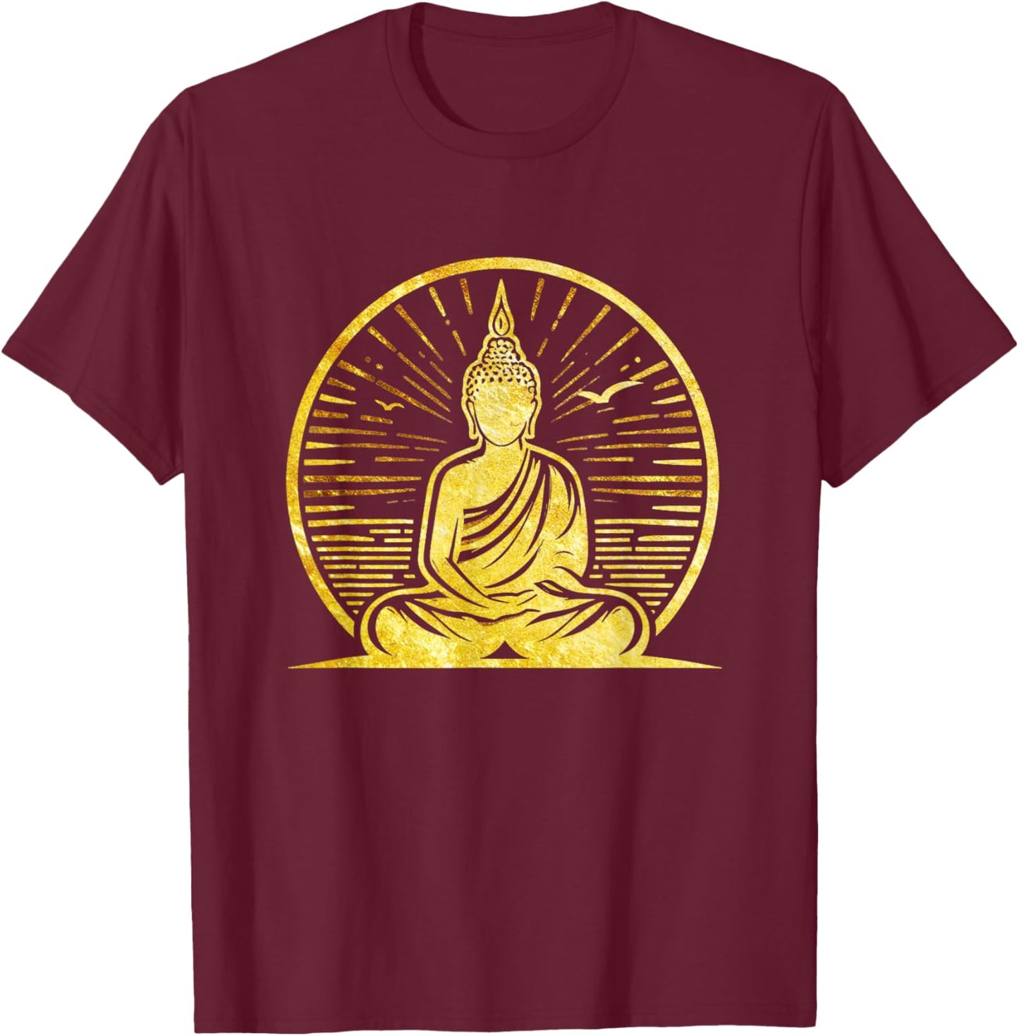 Buddha - Buddha Shirt Gift Buddhist T-Shirt - T-Shirt | Maroon