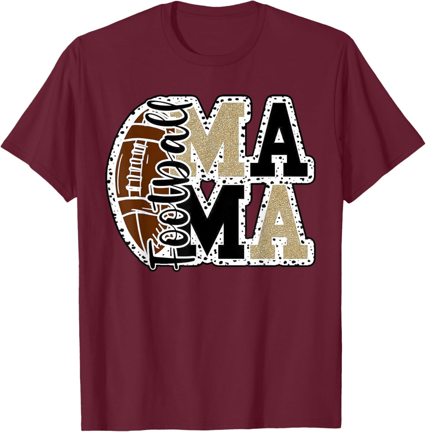 Football Mom, football mama, football player's mom T-Shirt - T-Shirt | Maroon