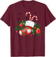 Funny Retro Merry Christmas Stocking Candy Cane Xmas Holiday T-Shirt - T-Shirt | Maroon