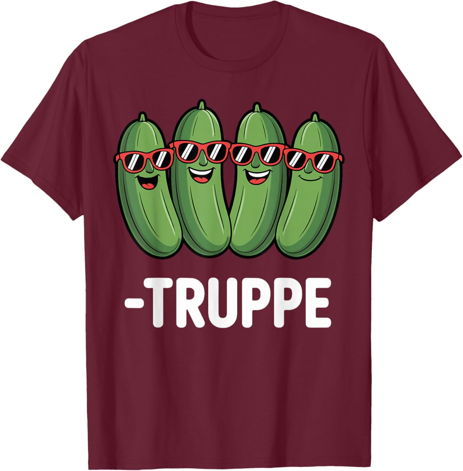 Gurkentruppe Funny Pickle Party JGA Gurken Polterabend T-Shirt - T-Shirt | Maroon