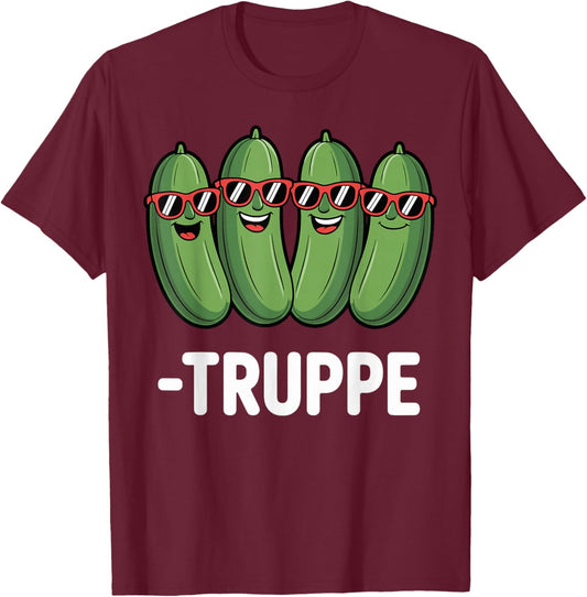 Gurkentruppe Funny Pickle Party JGA Gurken Polterabend T-Shirt - T-Shirt | Maroon