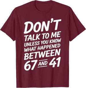 Funny Alpha Slang 67 41 Math Teacher T-Shirt - T-Shirt | Maroon