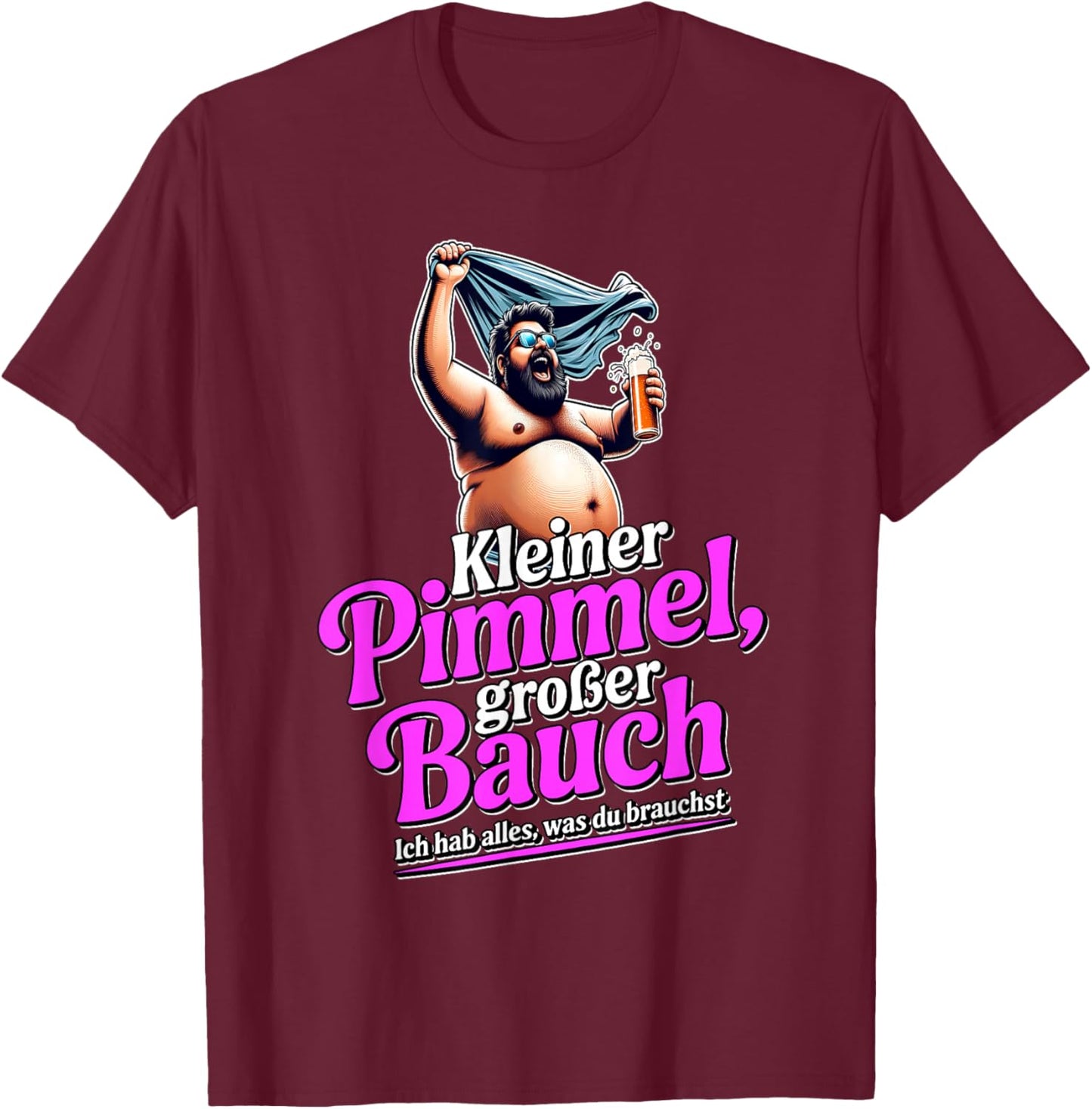 Kleiner Penis - Kleiner Schwanz - Malle Hit 2025 T-Shirt - T-Shirt | Maroon