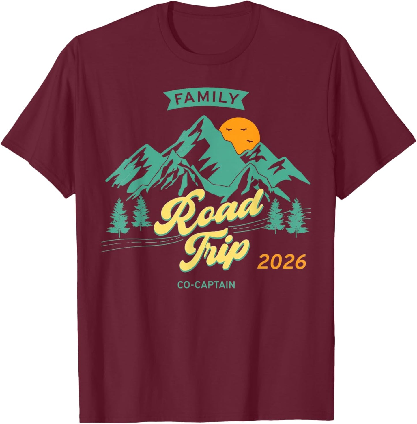Voyage en Famille Amusant 2026 – Co-Capitaine T-Shirt - T-Shirt | Maroon