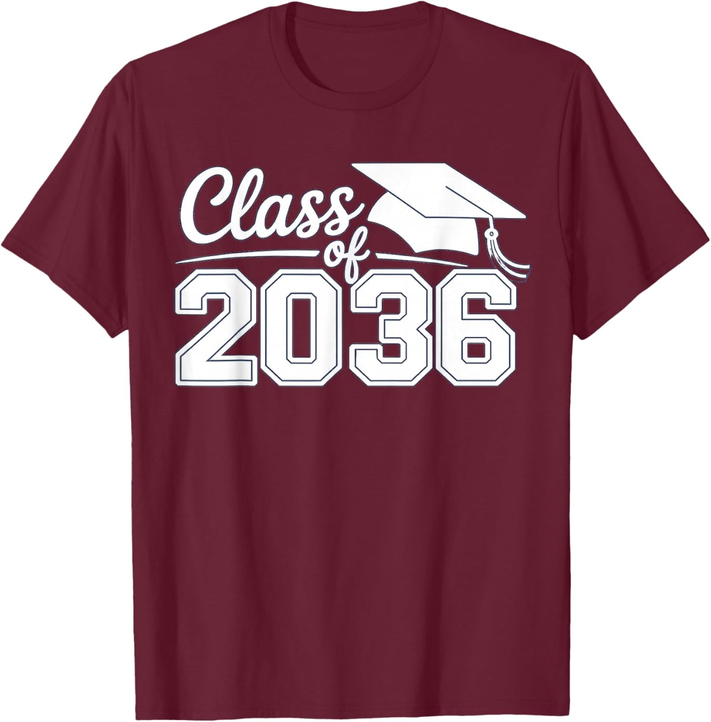 Class of 2036 Grow with me T-Shirt - T-Shirt | Maroon
