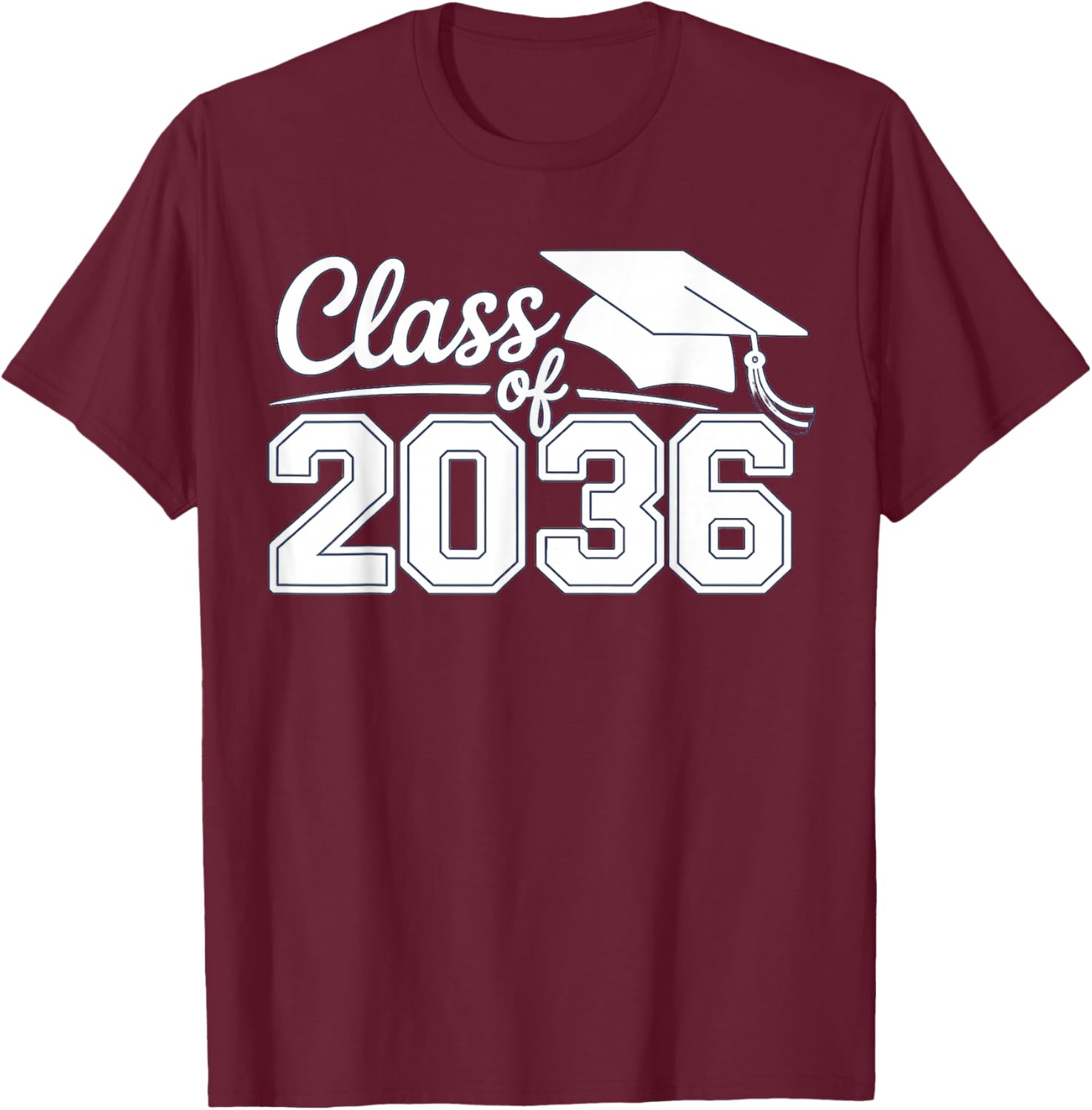 Class of 2036 Grow with me T-Shirt - T-Shirt | Maroon
