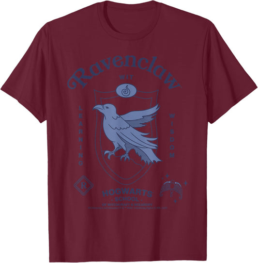 Ravenclaw Wit Wisdom Learning Hogwarts Harry Potter New T-Shirt - T-Shirt | Maroon