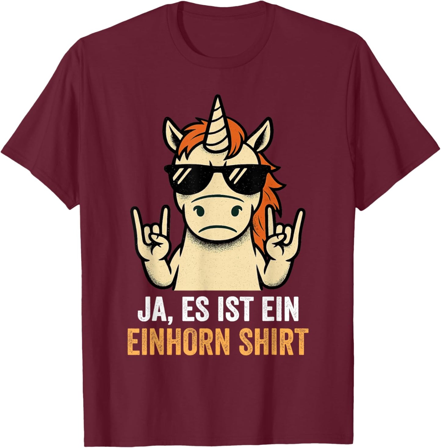 Cool Unicorn Yes It's A Unicorn Funny Slogan T-Shirt - T-Shirt | Maroon