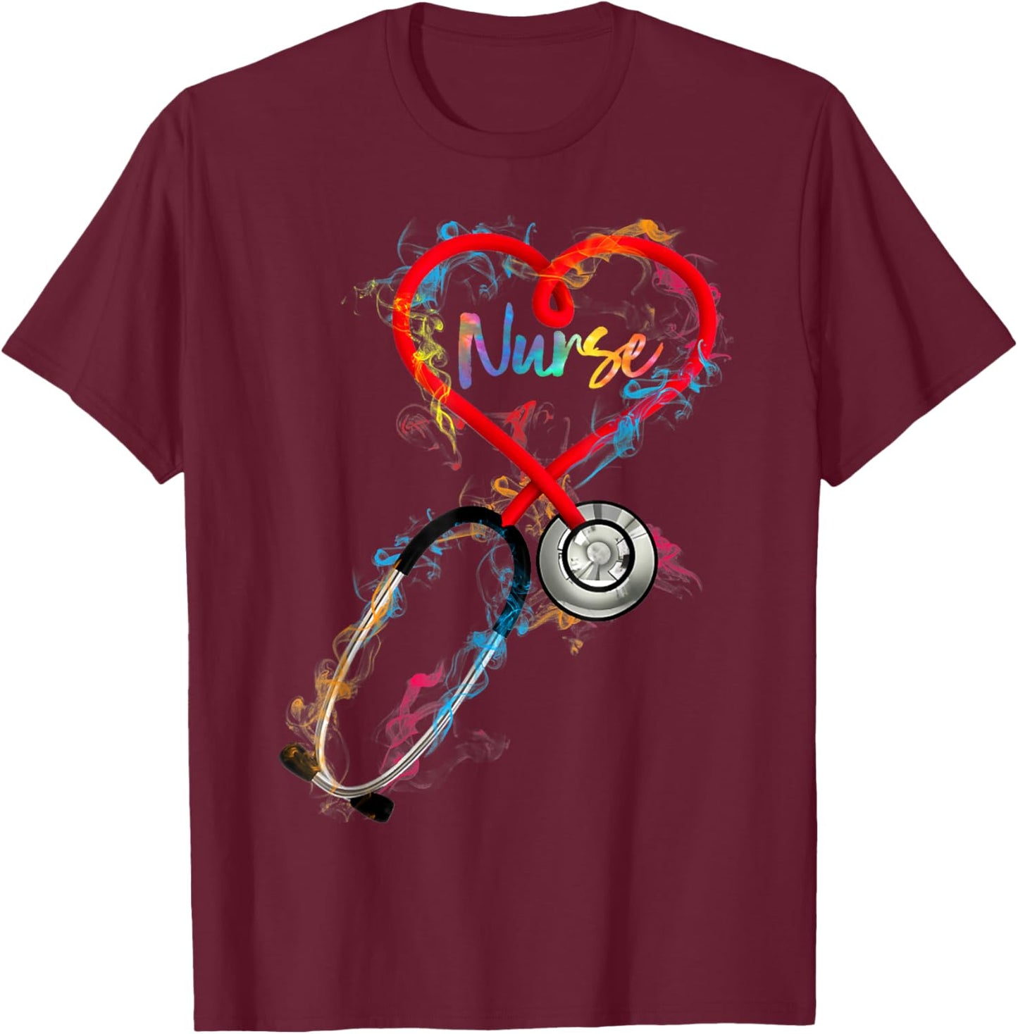 Watercol Nurse Life Nursing Nurse Week 2026 T-Shirt - T-Shirt | Maroon