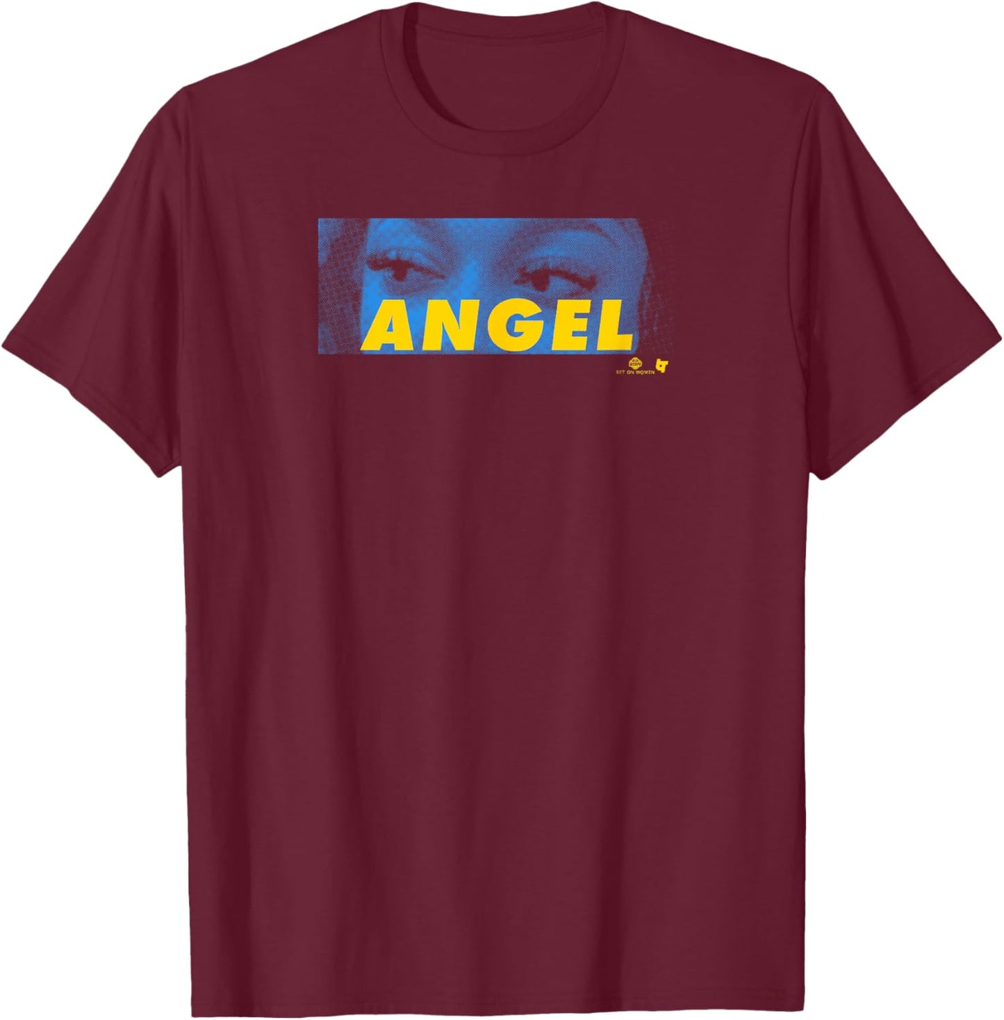 Angel Reese - Angel Eyes - Chicago Basketball T-Shirt - T-Shirt | Maroon