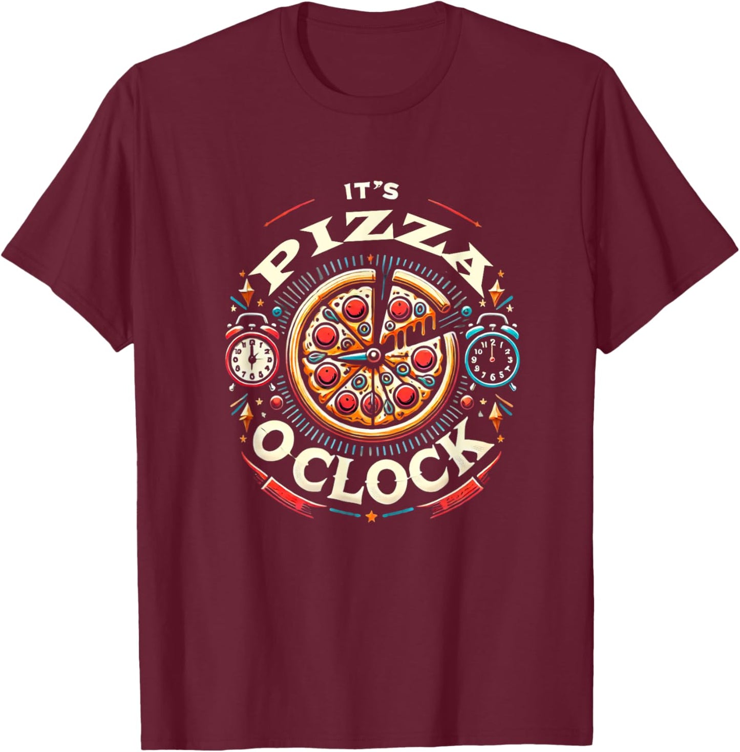 Funny Pizza Lover Foodie Pizza Pun Pizza T-Shirt - T-Shirt | Maroon