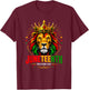 Juneteenth Black History Lion Black Freedom 1865 Men Women T-Shirt - T-Shirt | Maroon