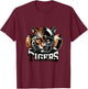 Tigers Football School Sports Fan Team Spirit T-Shirt - T-Shirt | Maroon