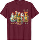 Funny Chicken Christmas Lights Farm Animal Cute Xmas Holiday T-Shirt - T-Shirt | Maroon