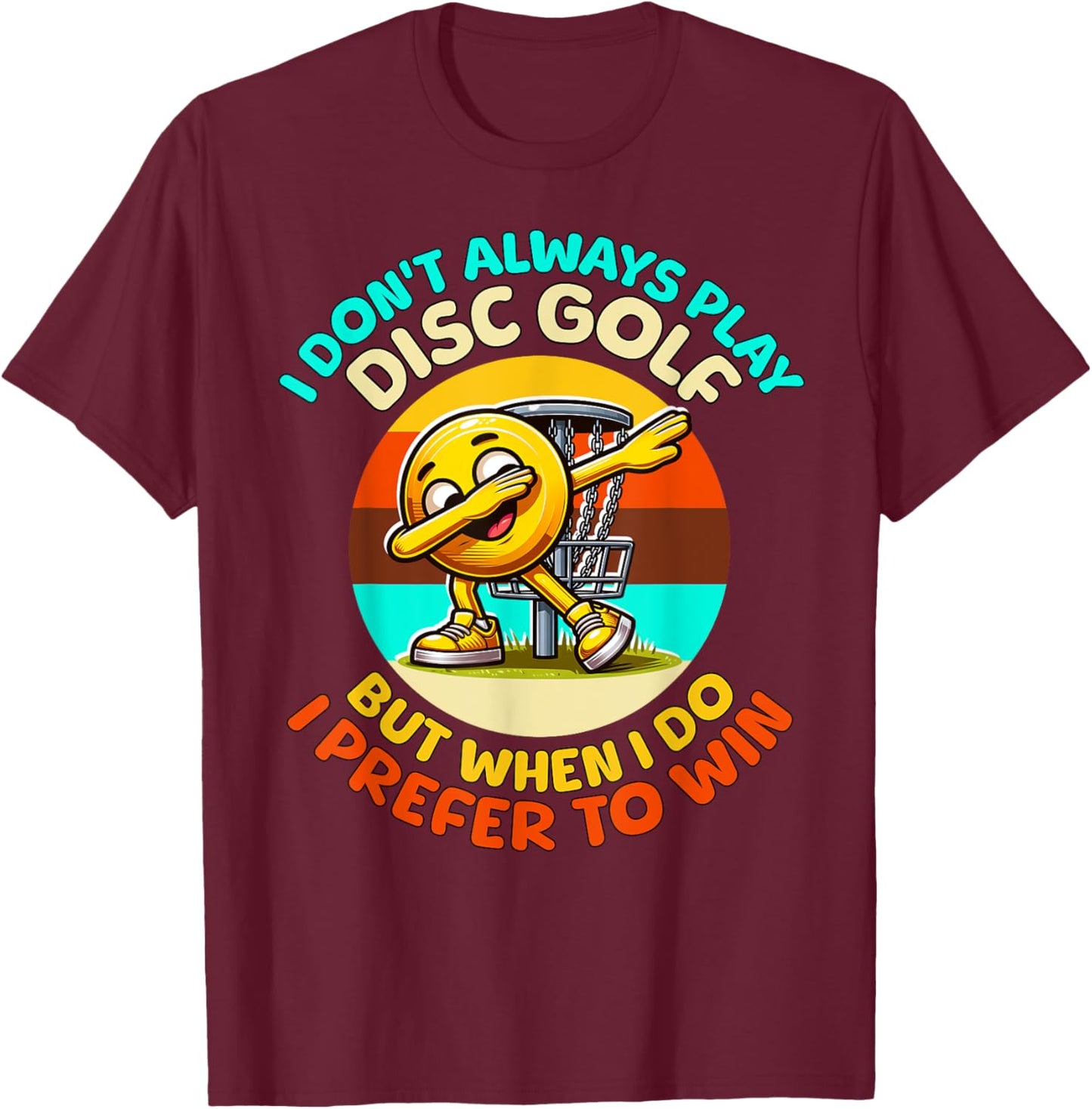 Disc Golf Player Disc Golf T-Shirt - T-Shirt | Maroon
