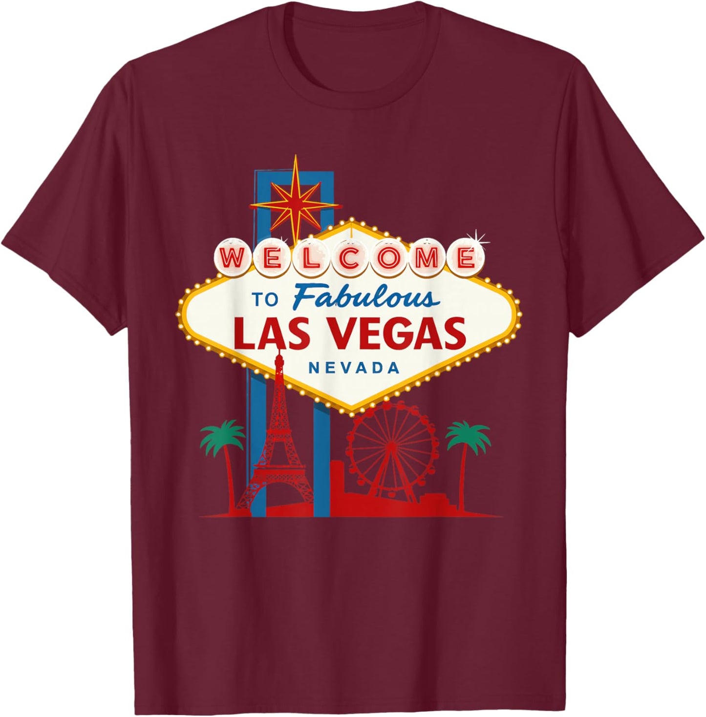 New I Love LAS VEGAS Shirts Women Holidays in Vegas T-Shirt - T-Shirt | Maroon