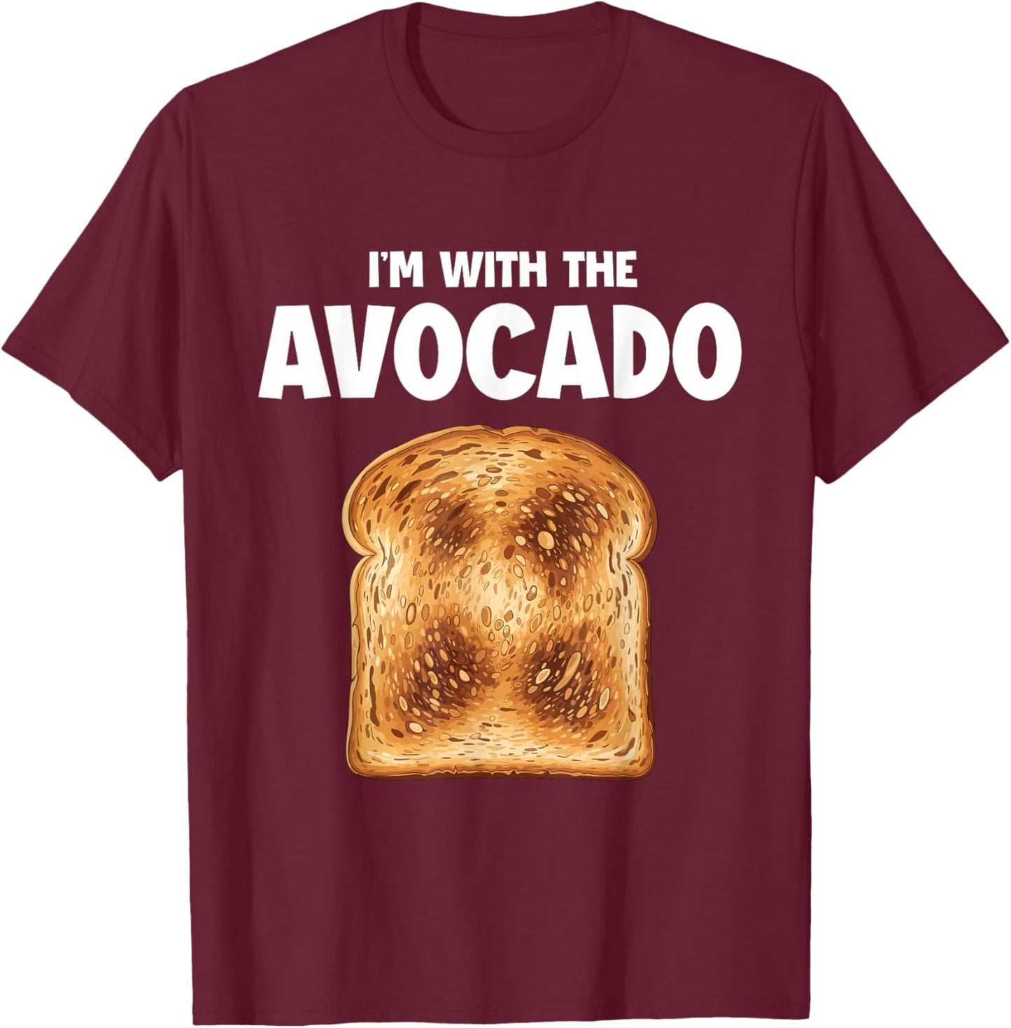 I'm with The Avocado - Matching Halloween Costume Couple T-Shirt - T-Shirt | Maroon