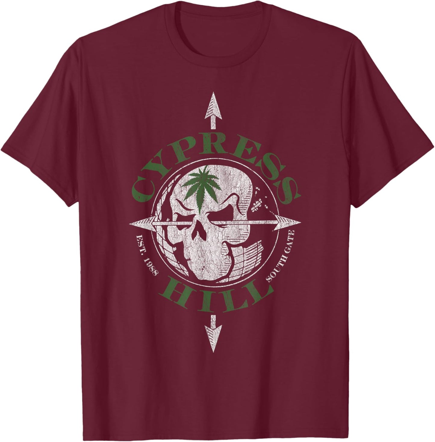 Cypress Hill Chronologie T-Shirt - T-Shirt | Maroon