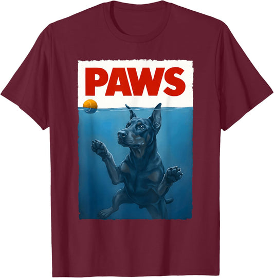 Cute Doberman Dog Doberman Mom Funny Doberman T-Shirt - T-Shirt | Maroon
