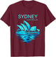 Sydney Australia - Opera House Architecture T-Shirt - T-Shirt | Maroon