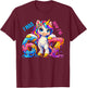 I was 6 Now I'm 7 drip Funny Unicorn 7th Birthday Girl Kids T-Shirt - T-Shirt | Maroon